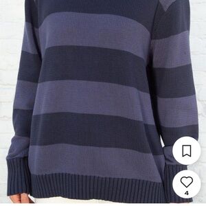 Brandy Melville Dark and Light Blue Striped Sweater